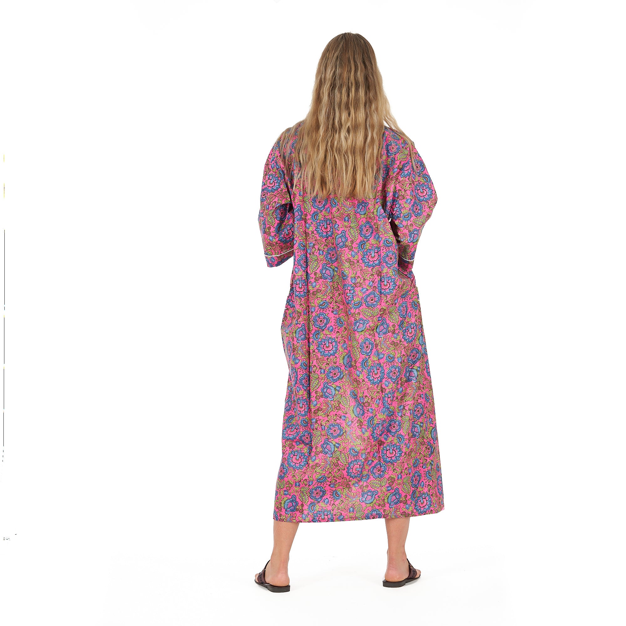 'Floral Euphoria' 100% Cotton Kimono Robe