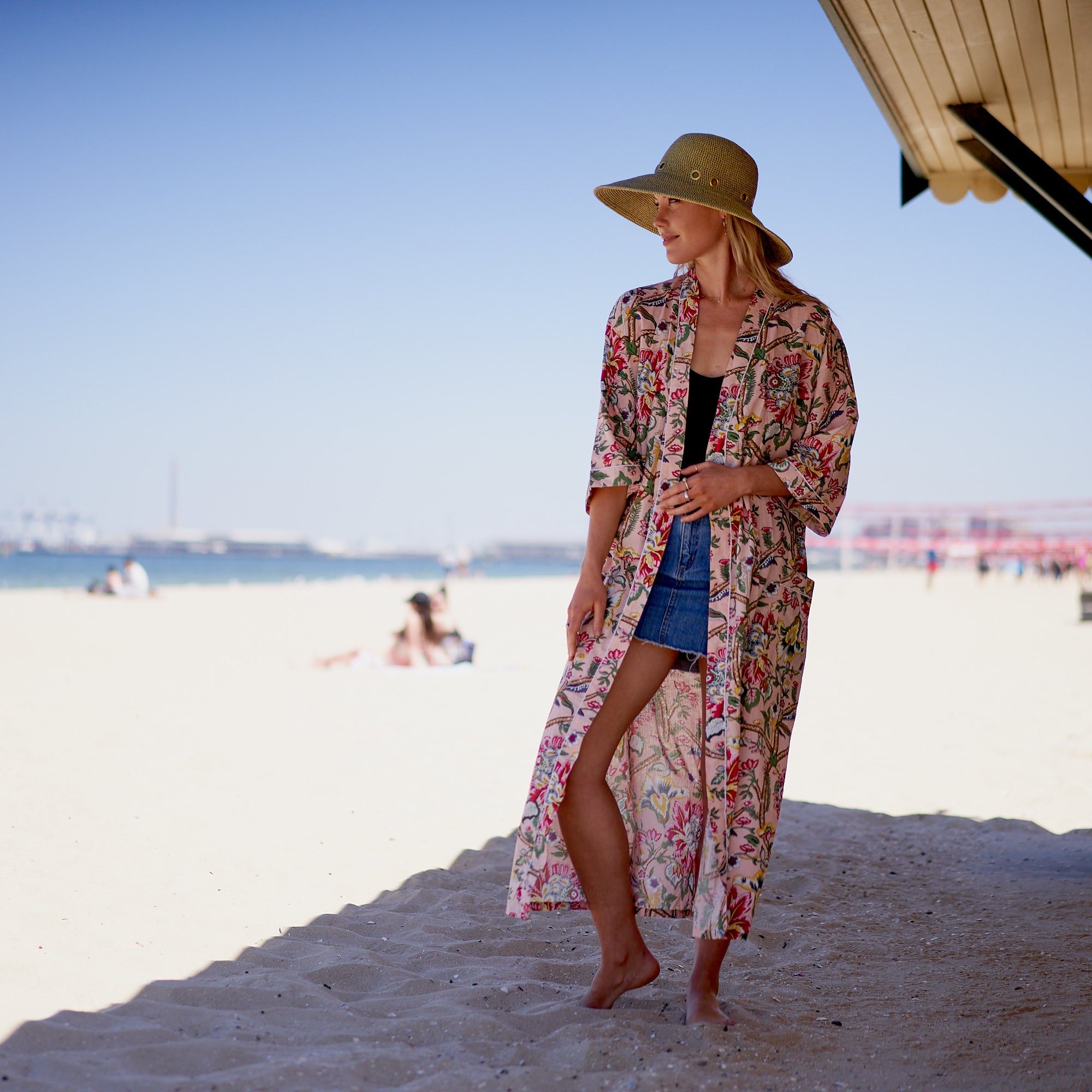 'Summer Breeze' 100% Cotton Kimono Robe