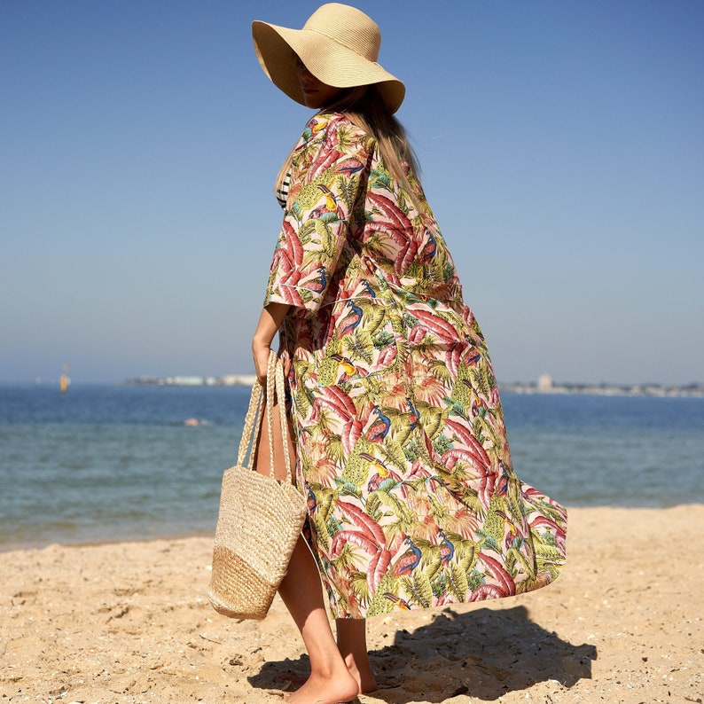 'Beach Bliss' 100% Cotton Kimono Robe Robes