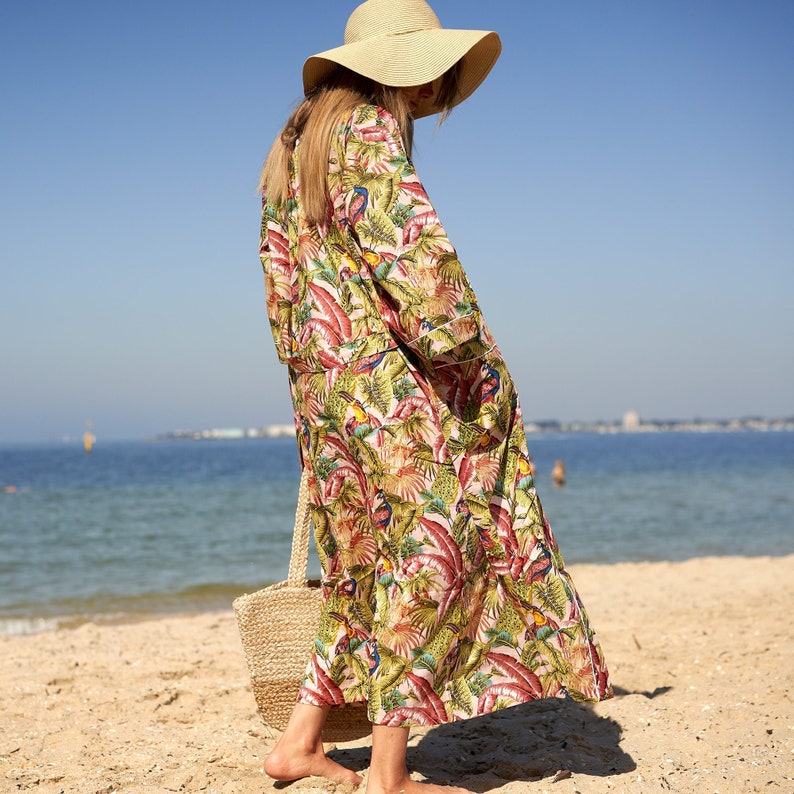 'Beach Bliss' 100% Cotton Kimono Robe Robes