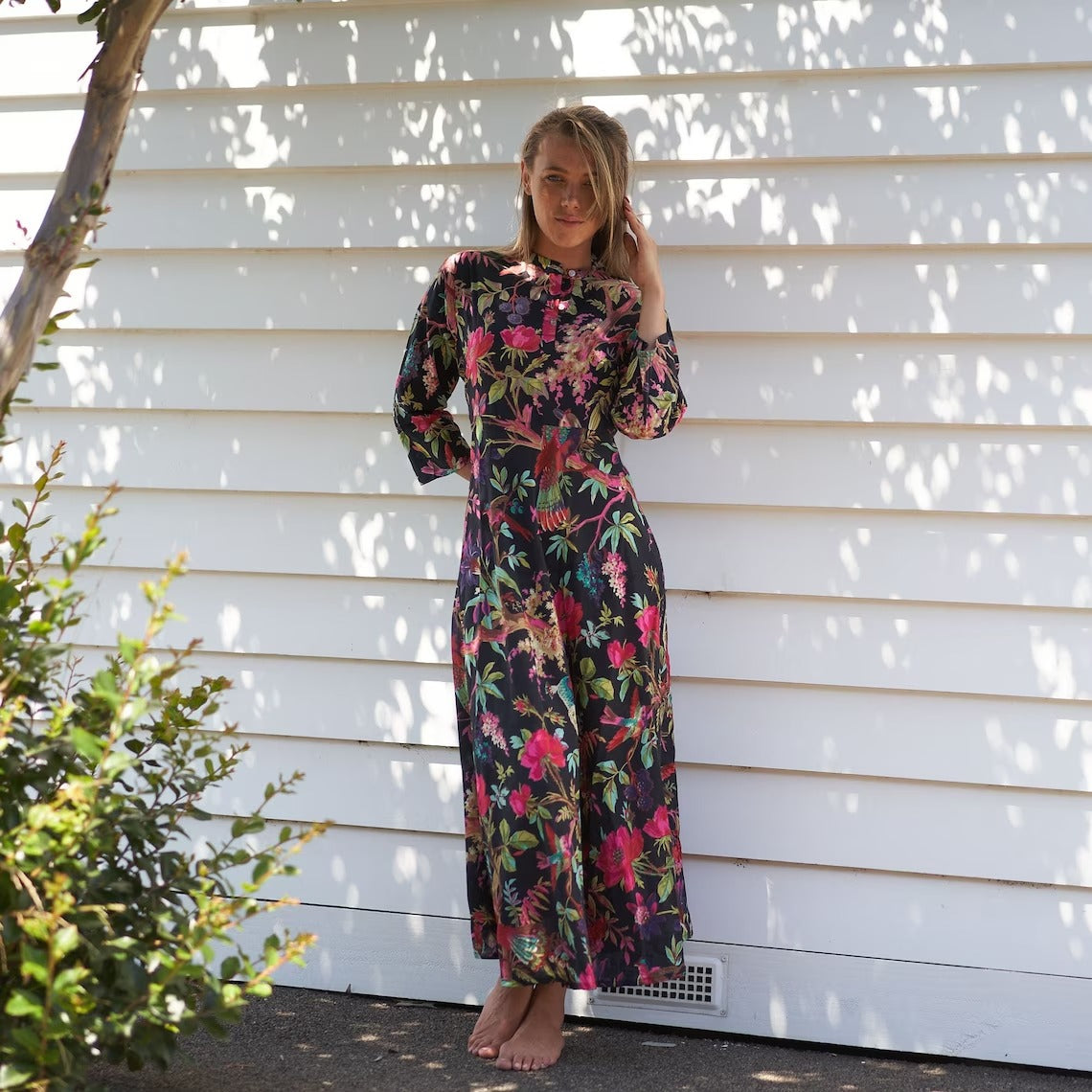'Tropical Treasures' 100% Cotton Maxi Dress