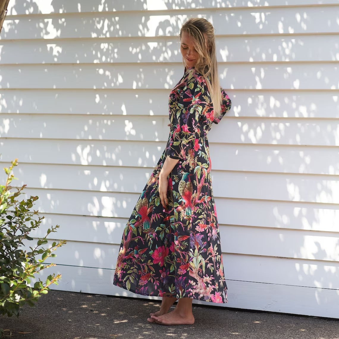'Tropical Treasures' 100% Cotton Maxi Dress