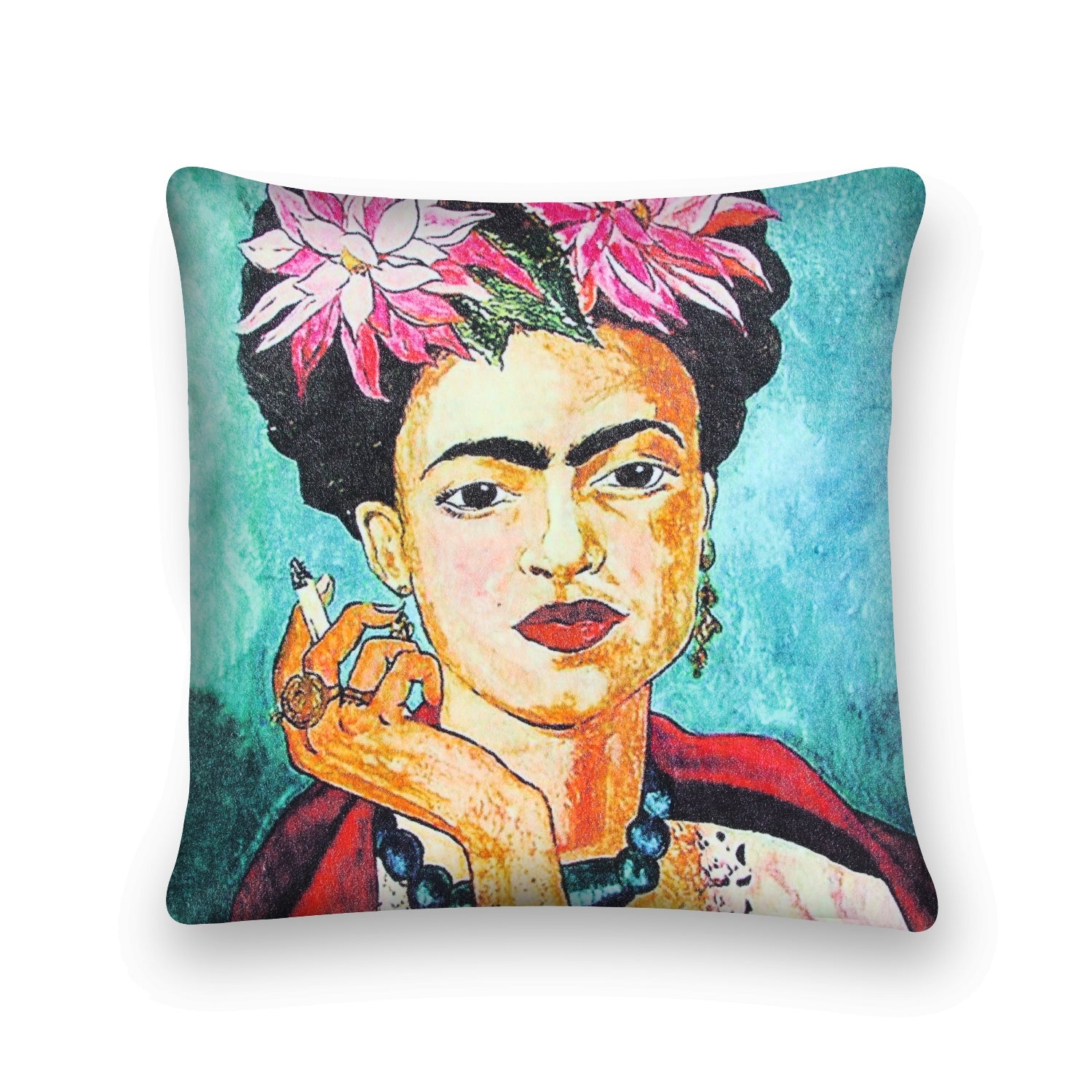 'Brilliant Frida' 100% Cotton Velvet Cushion Cover