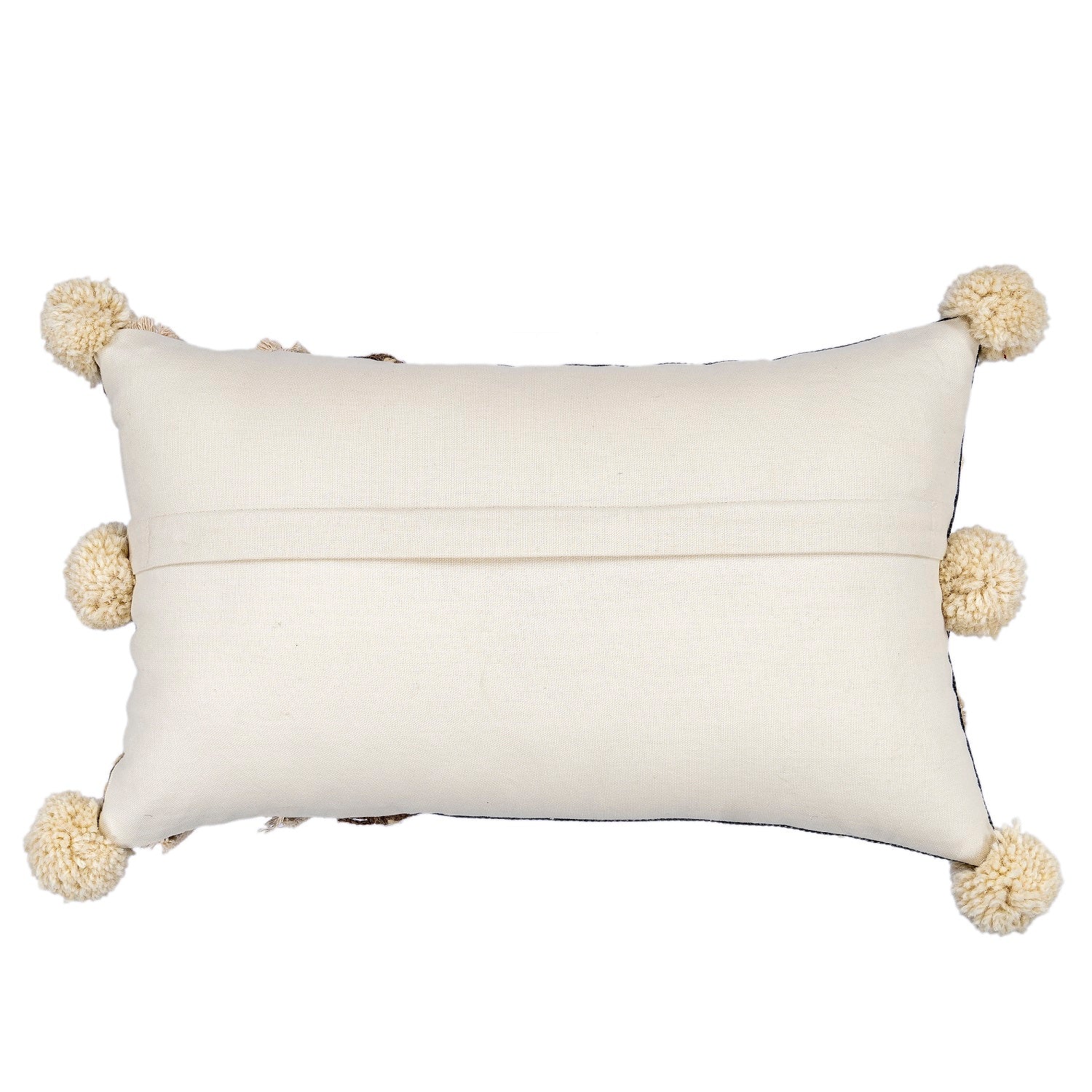 'Wanderlust Whimsy' Hand-Woven Cotton Wool Cushion Cover