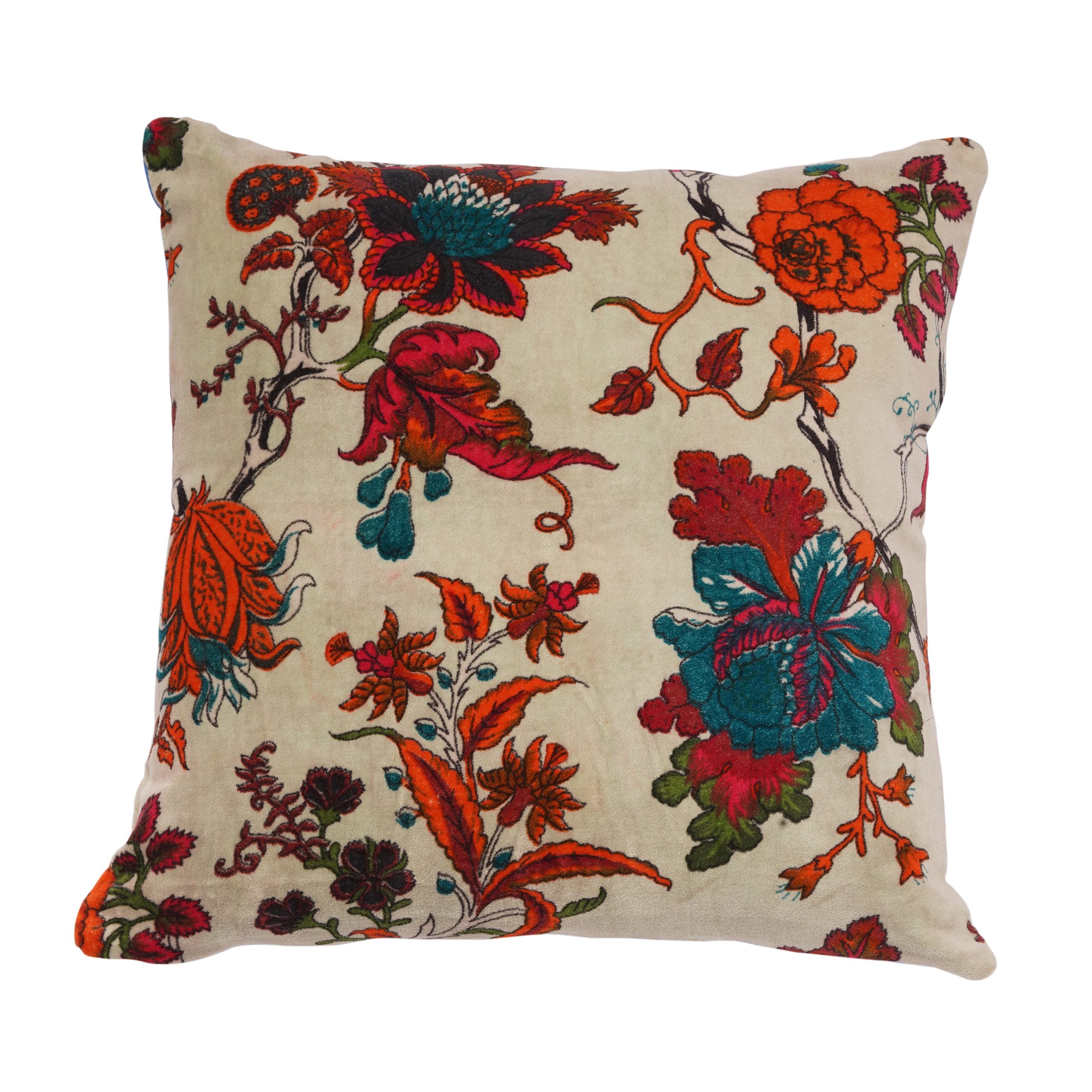 100% Velvet Cotton Cushion Cover - Beige