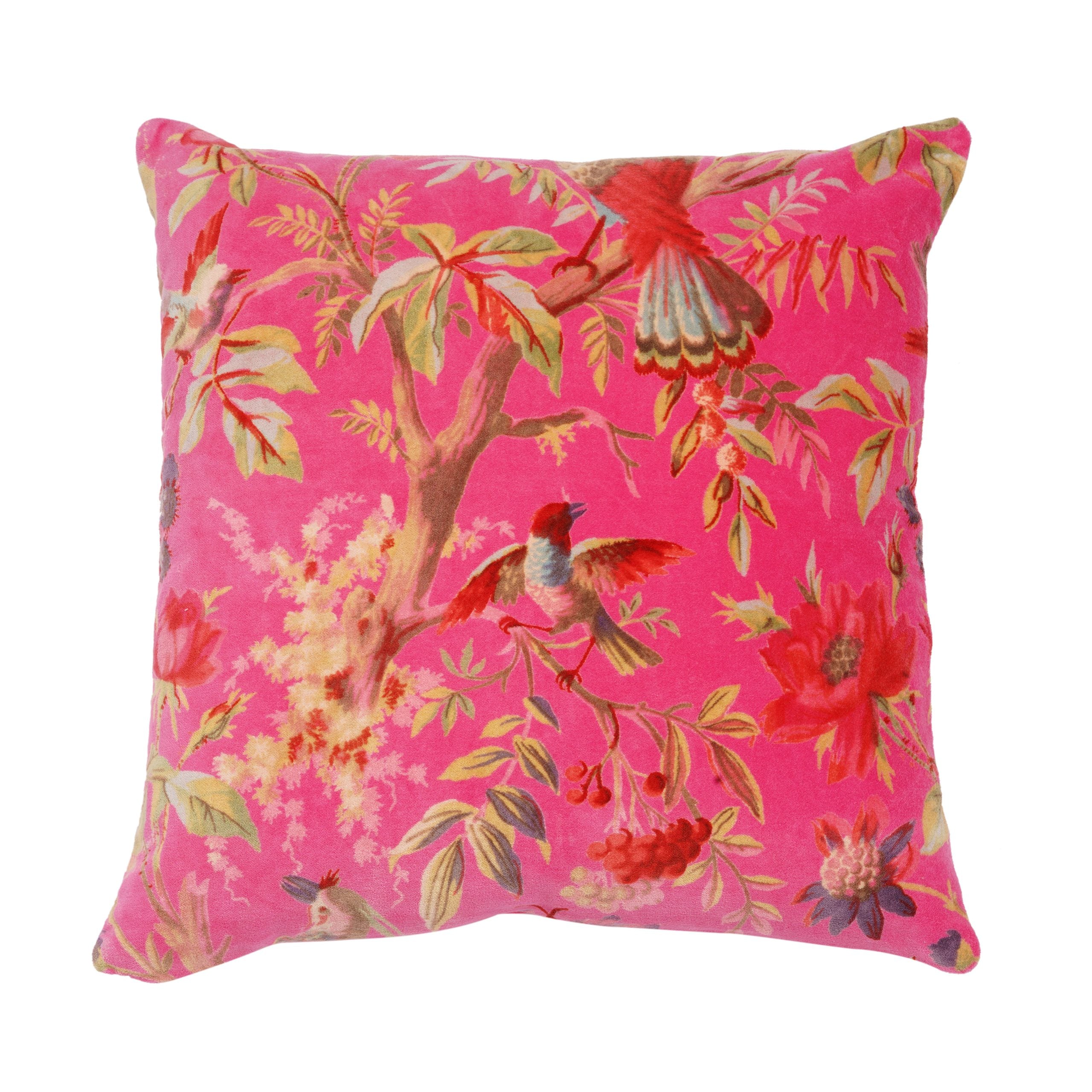 'Fly Me To Paradise' 100% Cotton Velvet Cushion Cover