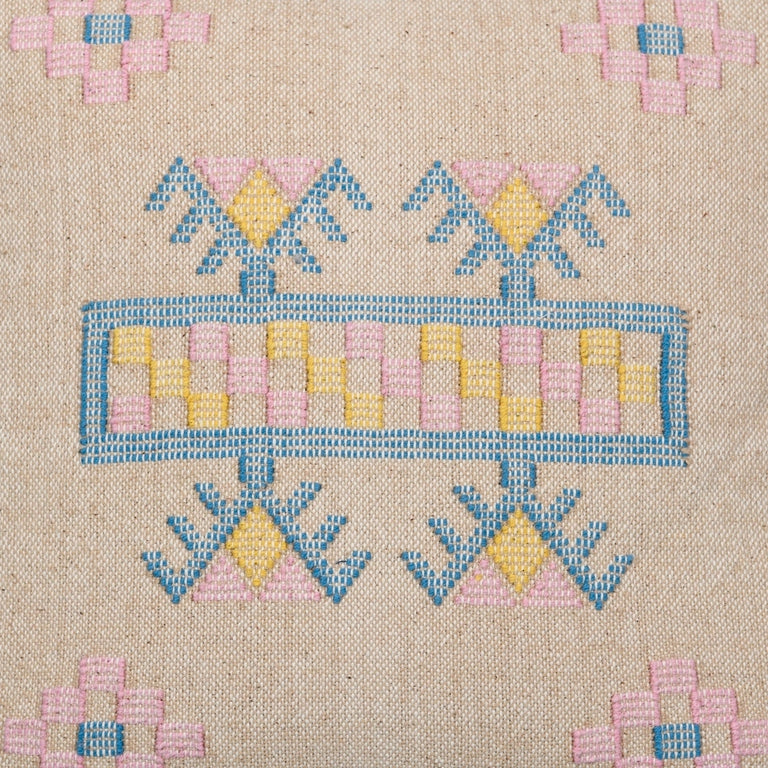 'Boho Retreat' Hand-Woven Cotton Wool Cushion Cover
