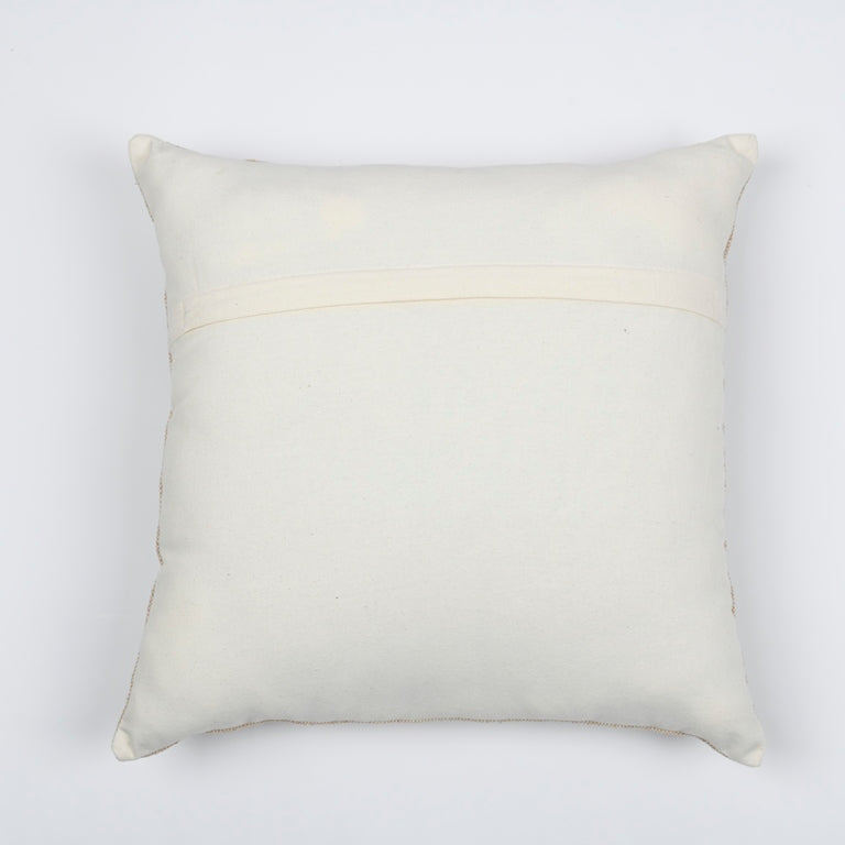 'Boho Retreat' Hand-Woven Cotton Wool Cushion Cover