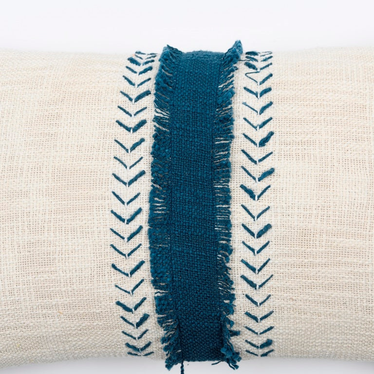 Linen Connections Moroccan Tassels Cushion Cover - Blue Bazaar
