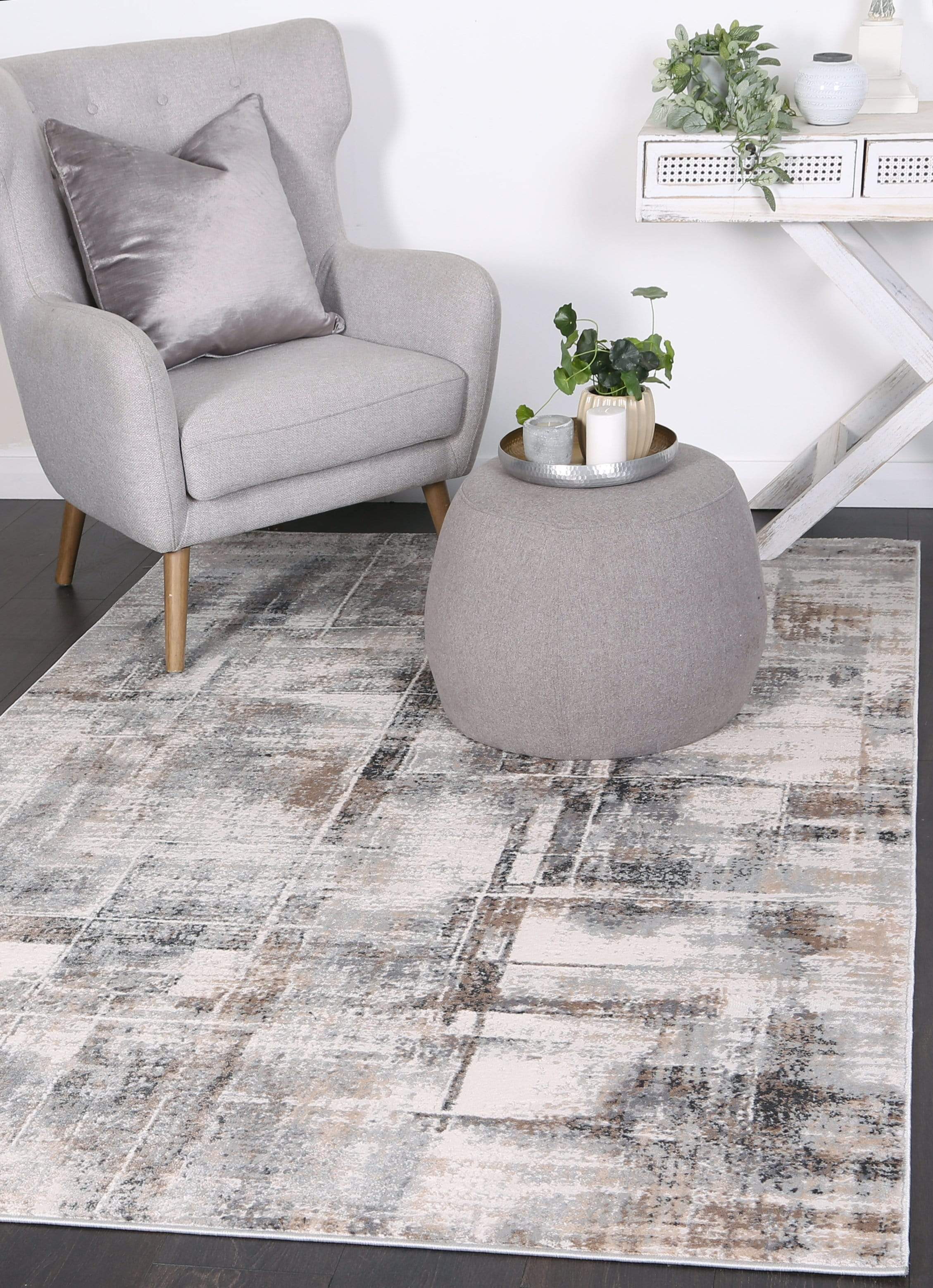 Artistry Otto Abstract Nuetral In Grey & Beige Rug