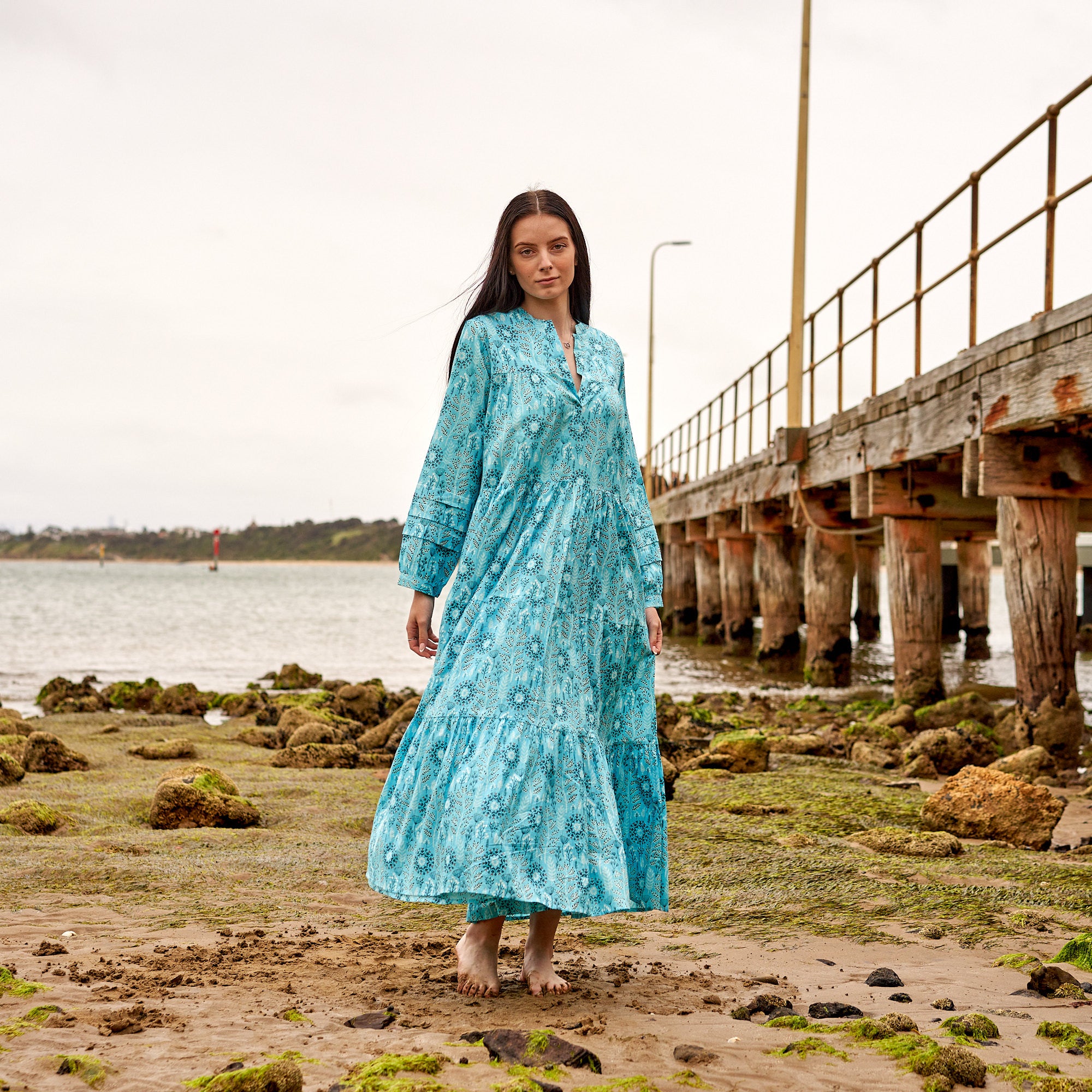 Kiara cotton maxi best sale dress