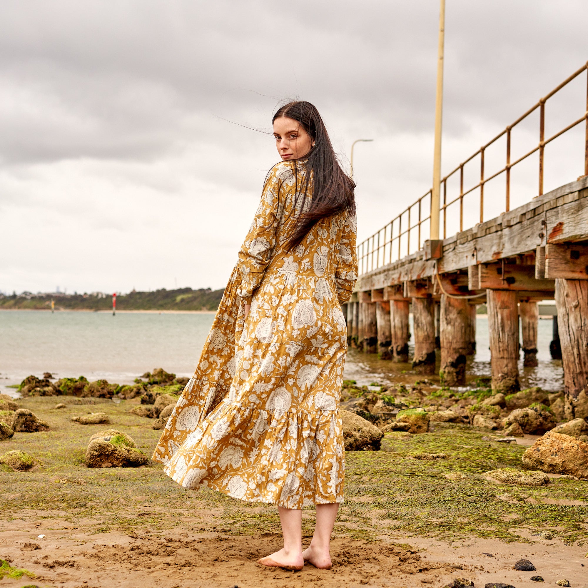 Cotton Maxi Dress Boho Floral | Long Sleeve Summer Dress | Kiara Sunlit Garden Dress Australia Cotton Maxi Dress Boho Floral | Long Sleeve Summer Dress | Kiara Sunlit Garden Dress Australia