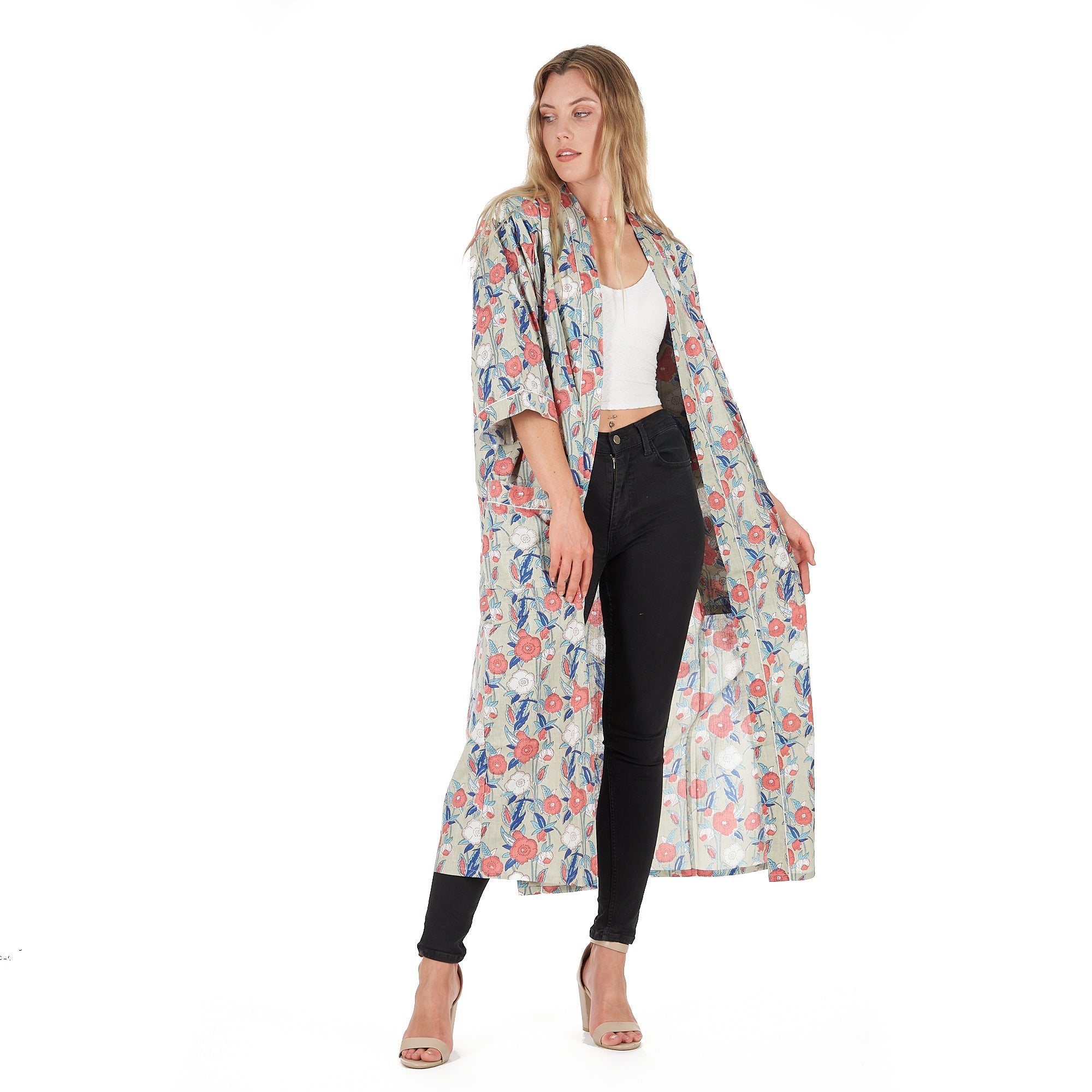 'Leisurely Luxe' 100% Cotton Kimono Robe