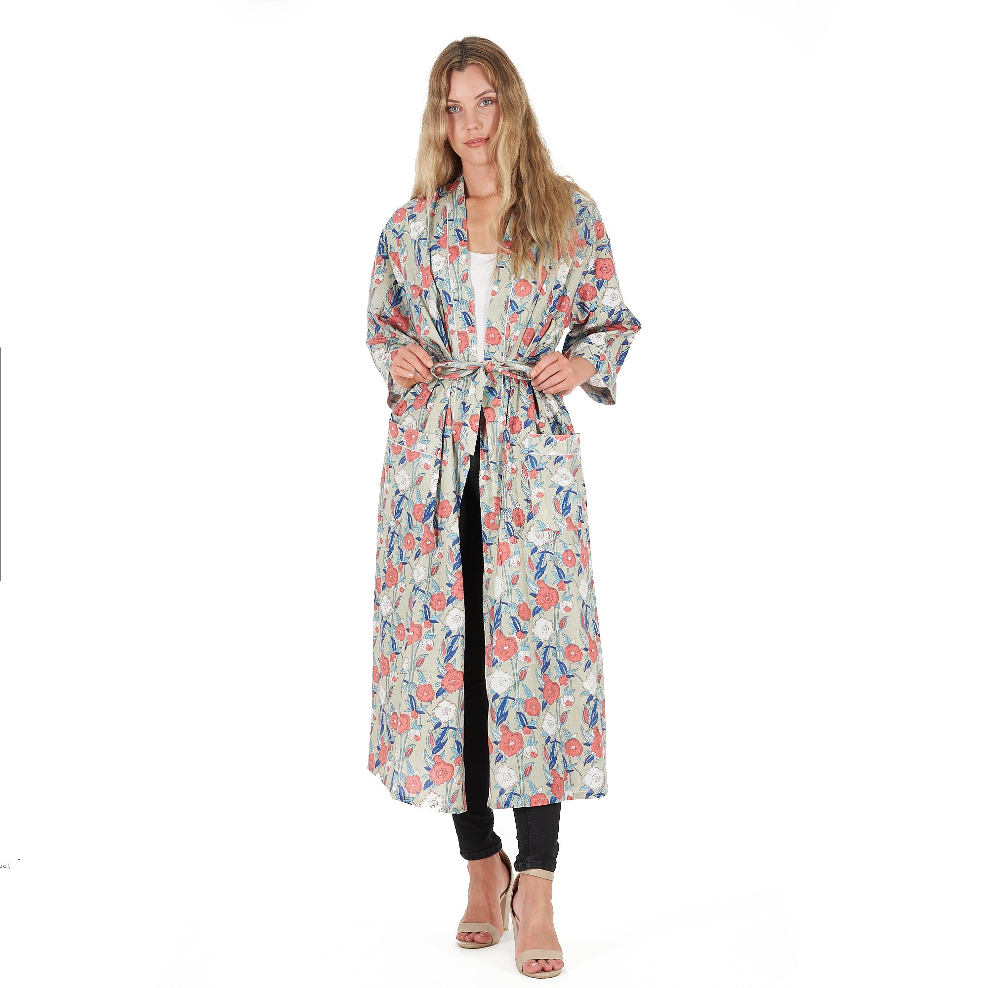 'Leisurely Luxe' 100% Cotton Kimono Robe