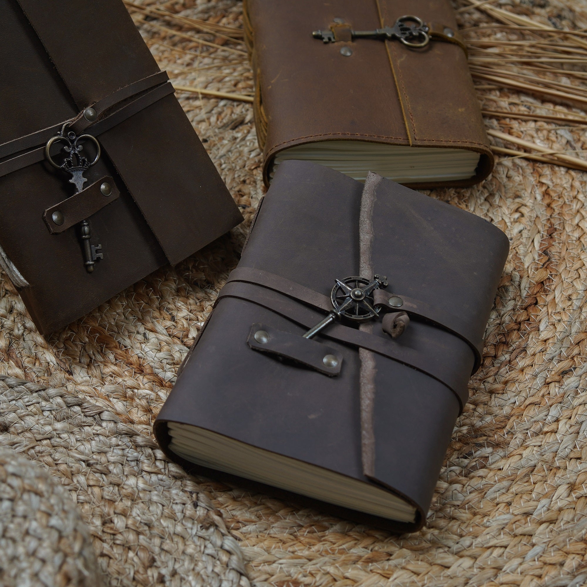 Vintage Leather Journal - Nomad's Key to Heaven