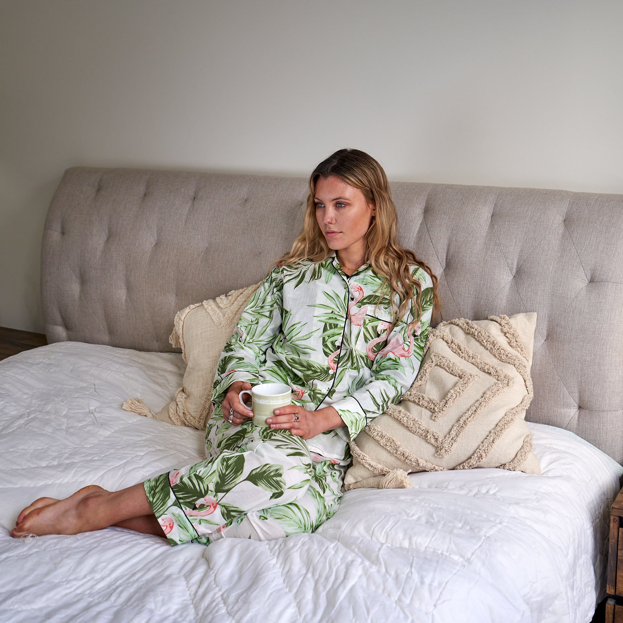 'Calming Florals' 100% Cotton Pyjama Set