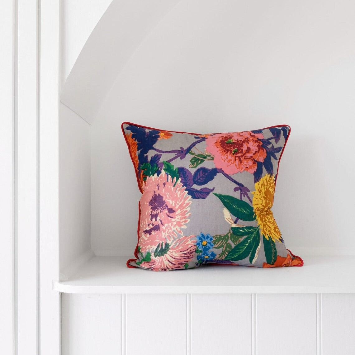 Mexican Cotton Cushion Cover - Grey Anthro