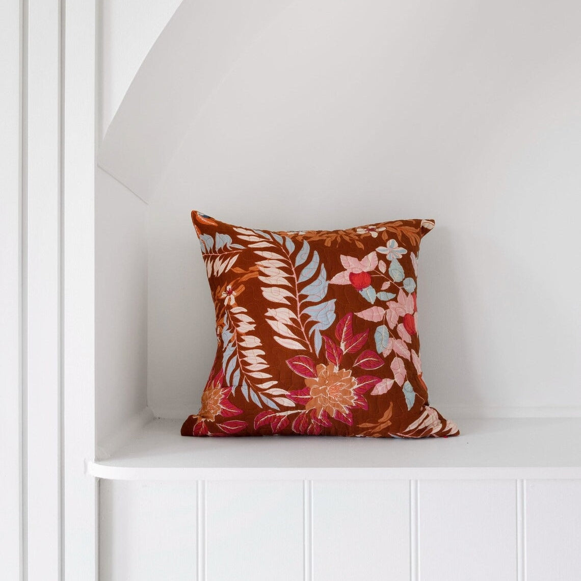 Mexican Cotton Cushion Cover - Pastures Brown