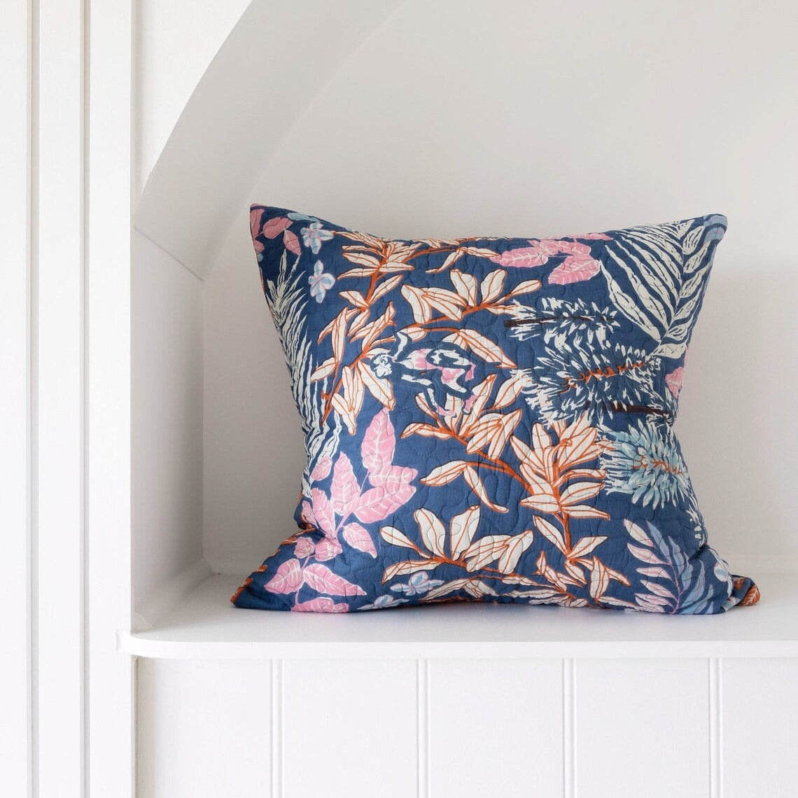 Mexican Cotton Cushion Cover - Indigo Pastures