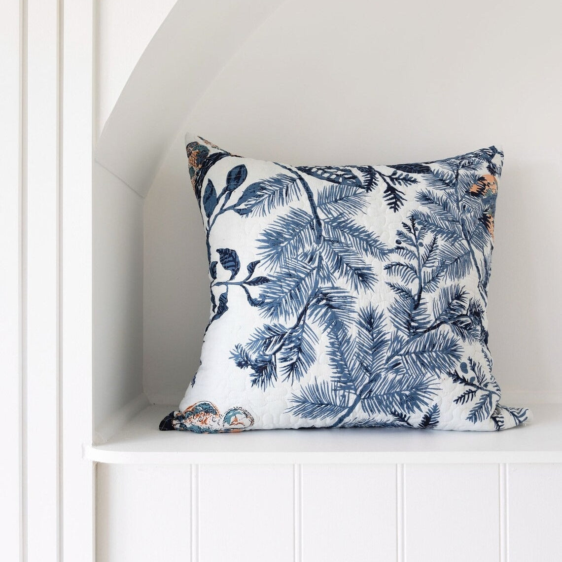 Mexican Cotton Cushion Cover - Pearl Blue