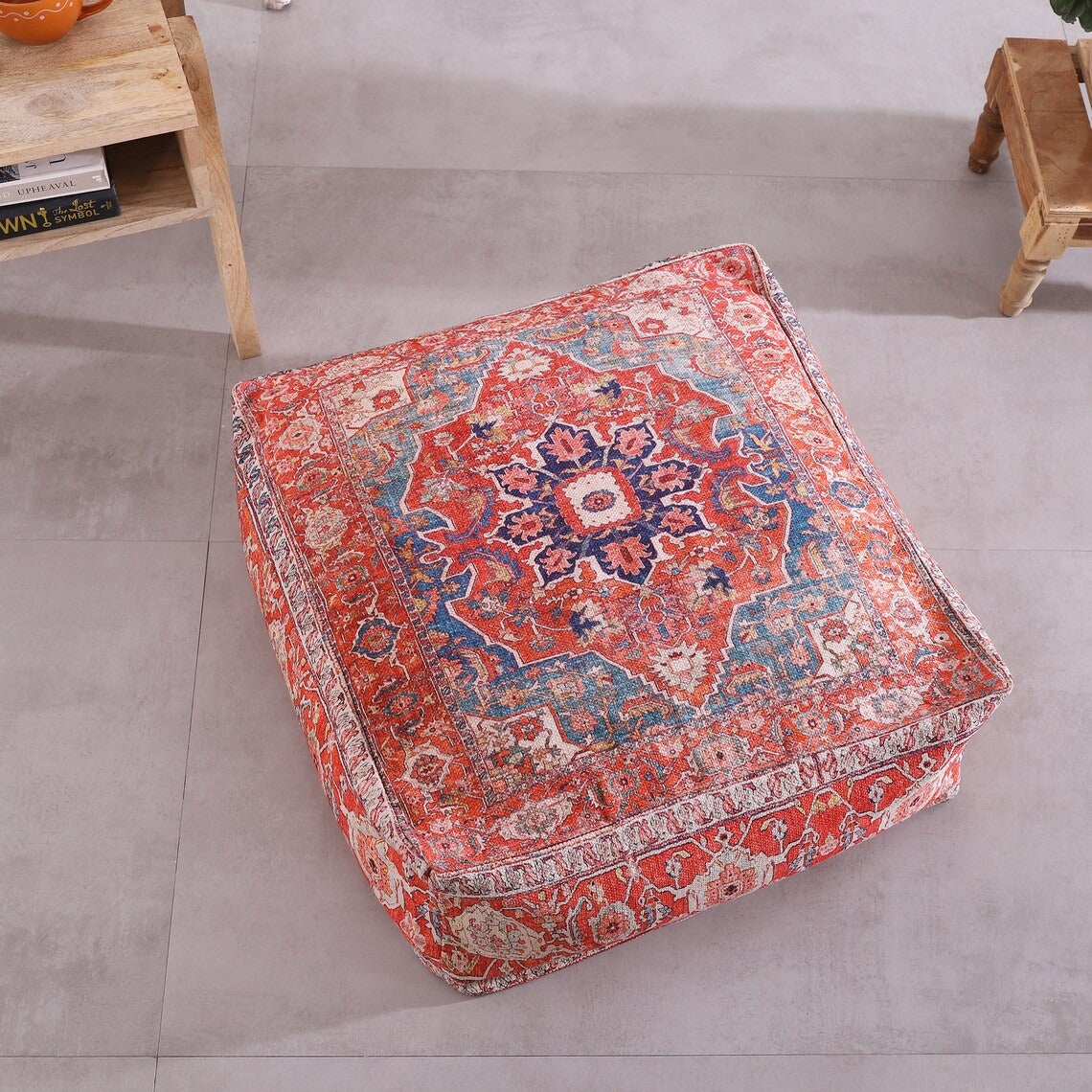 Stunning Moroccan Cushion Cover, Pouf, Beanbag, Yoga Meditation Cushion, Ottoman, Footstool, Home Decor Gift, Kilim Floor Cushion