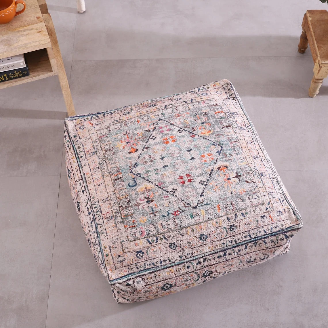 Moroccan Ottoman Cushion Cover, Pouf, Footstool - Mosaic