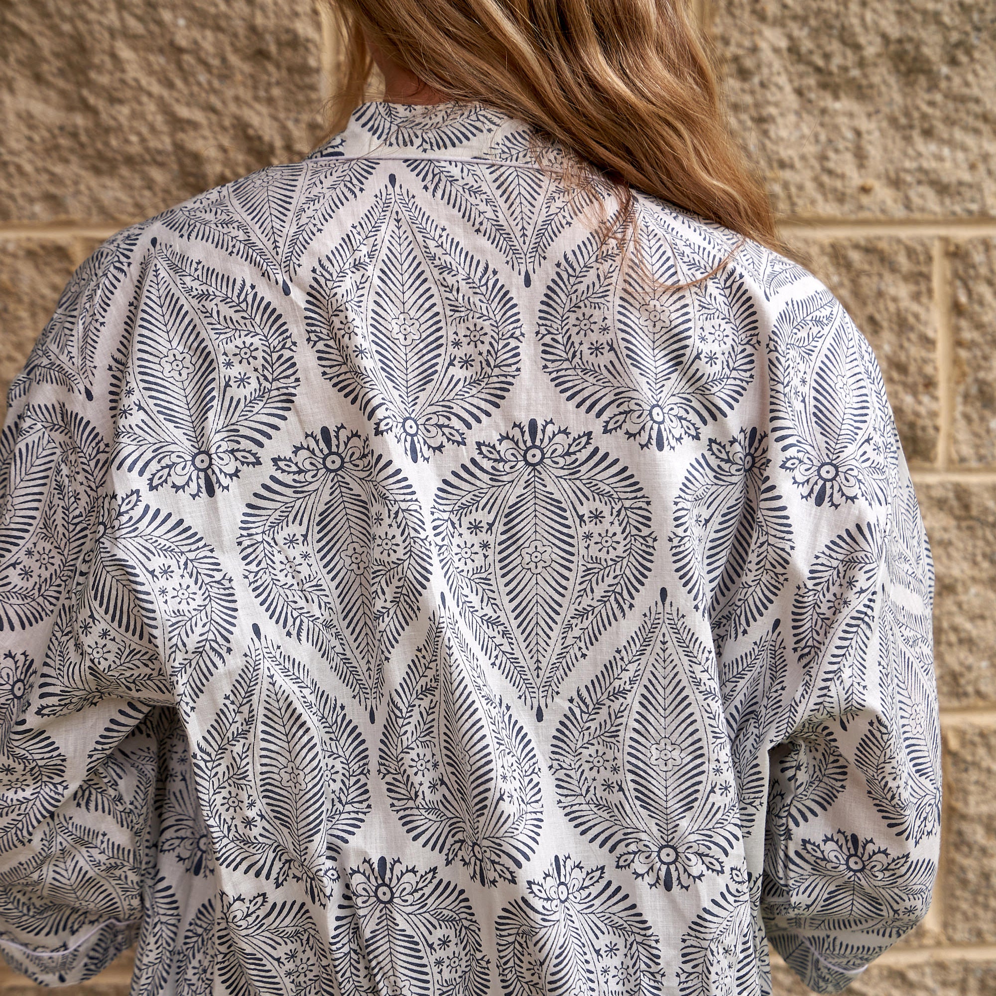 'Island Breeze' 100% Cotton Kimono Robe