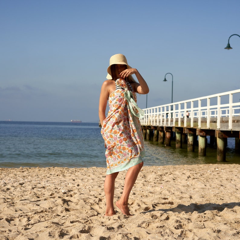 'Island Blossoms' 100% Cotton Sarong