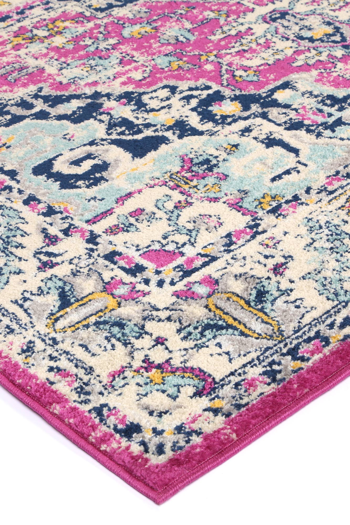 Sicily Carleone Transitional In Pink & Blue Rug