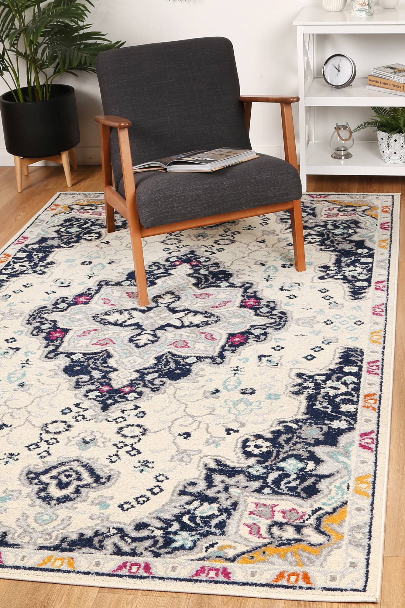 Sicily Acate Transitional In Ivory & Multicolour Rug