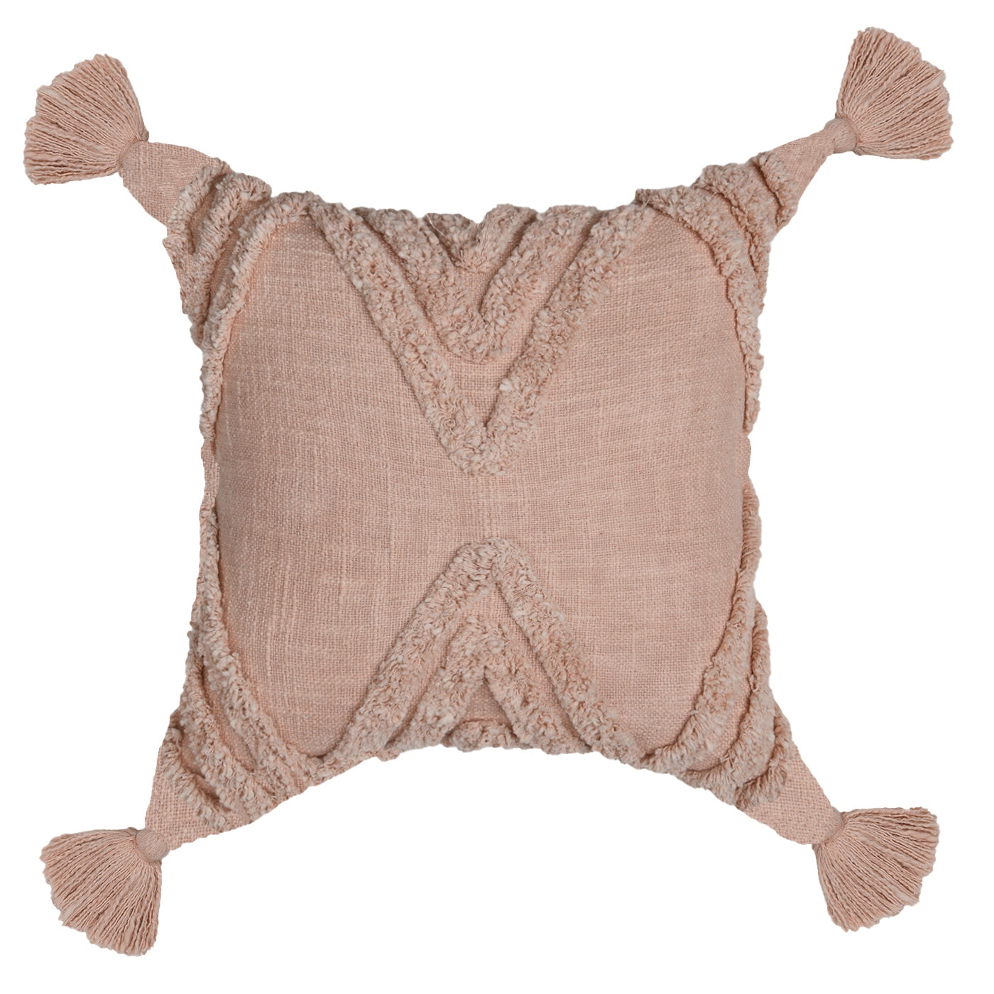 'Cozy Boho Comfort' Hand-Woven Cotton Wool Cushion Cover
