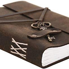 Eco-Artisan Vintage Leather Journal: Recycled Paper, Handmade, Tree-Free