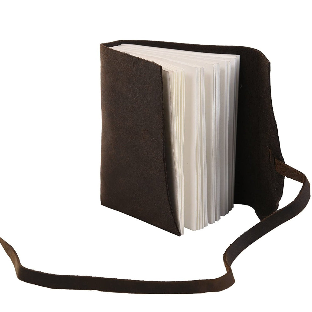 Eco-Artisan Vintage Leather Journal: Recycled Paper, Handmade, Tree-Free