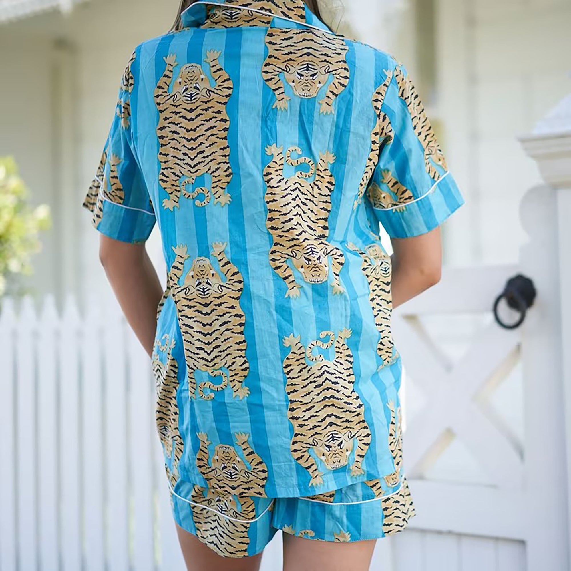 'Jungle Vibes' 100% Cotton Pyjama Shorts Set