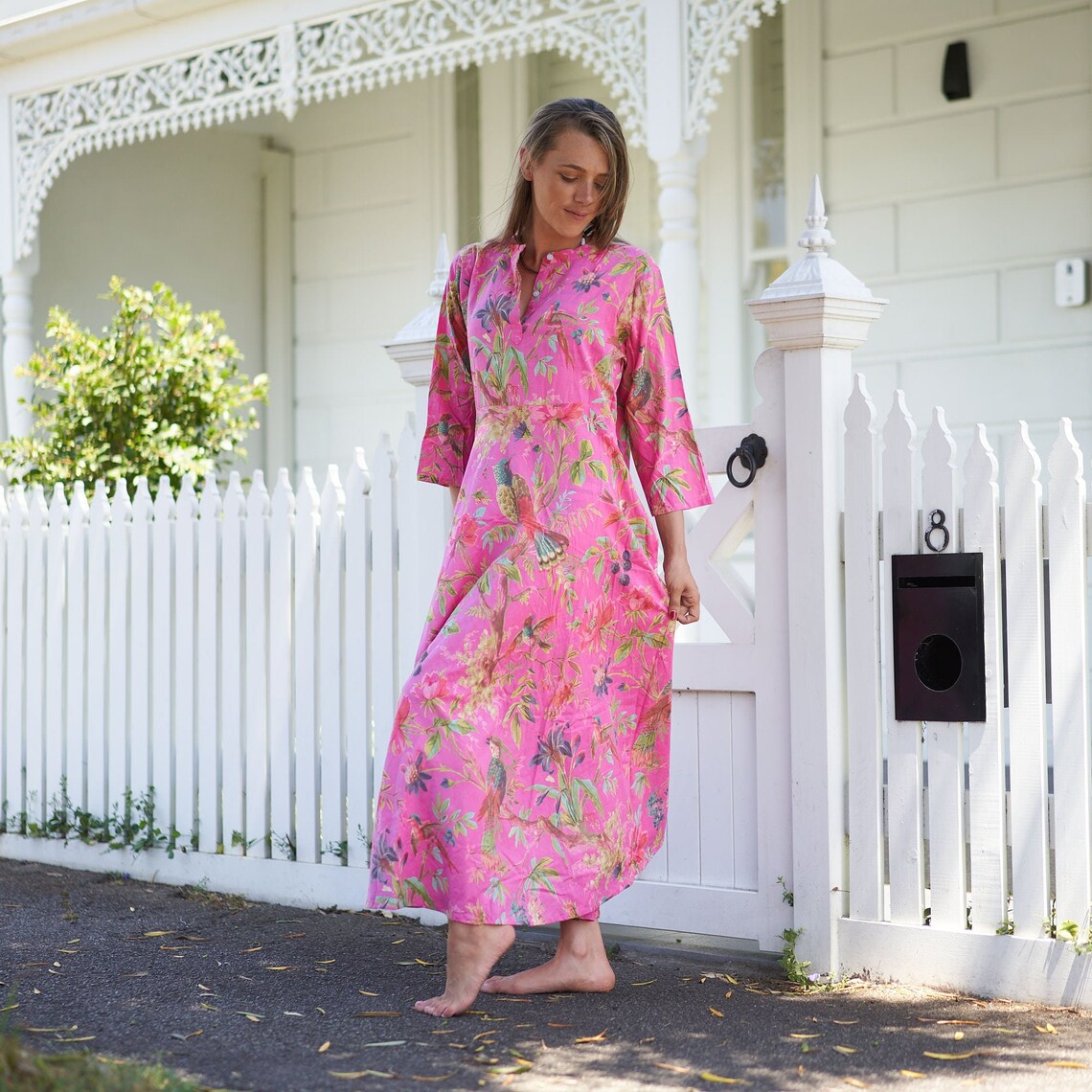 Cotton Maxi Dress Summer Dress Boho Dress Gift for her Long Boho Dress Women Kimono Wrap Dress Valentine Mother's Day Christmas - SM Cotton Maxi Dress Summer Dress Boho Dress Gift for her Long Boho Dress Women Kimono Wrap Dress Valentine Mother's Day Christmas - SM