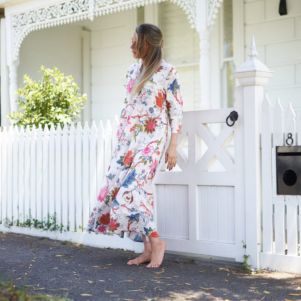 'Coastal Comfort' 100% Cotton Maxi Dress