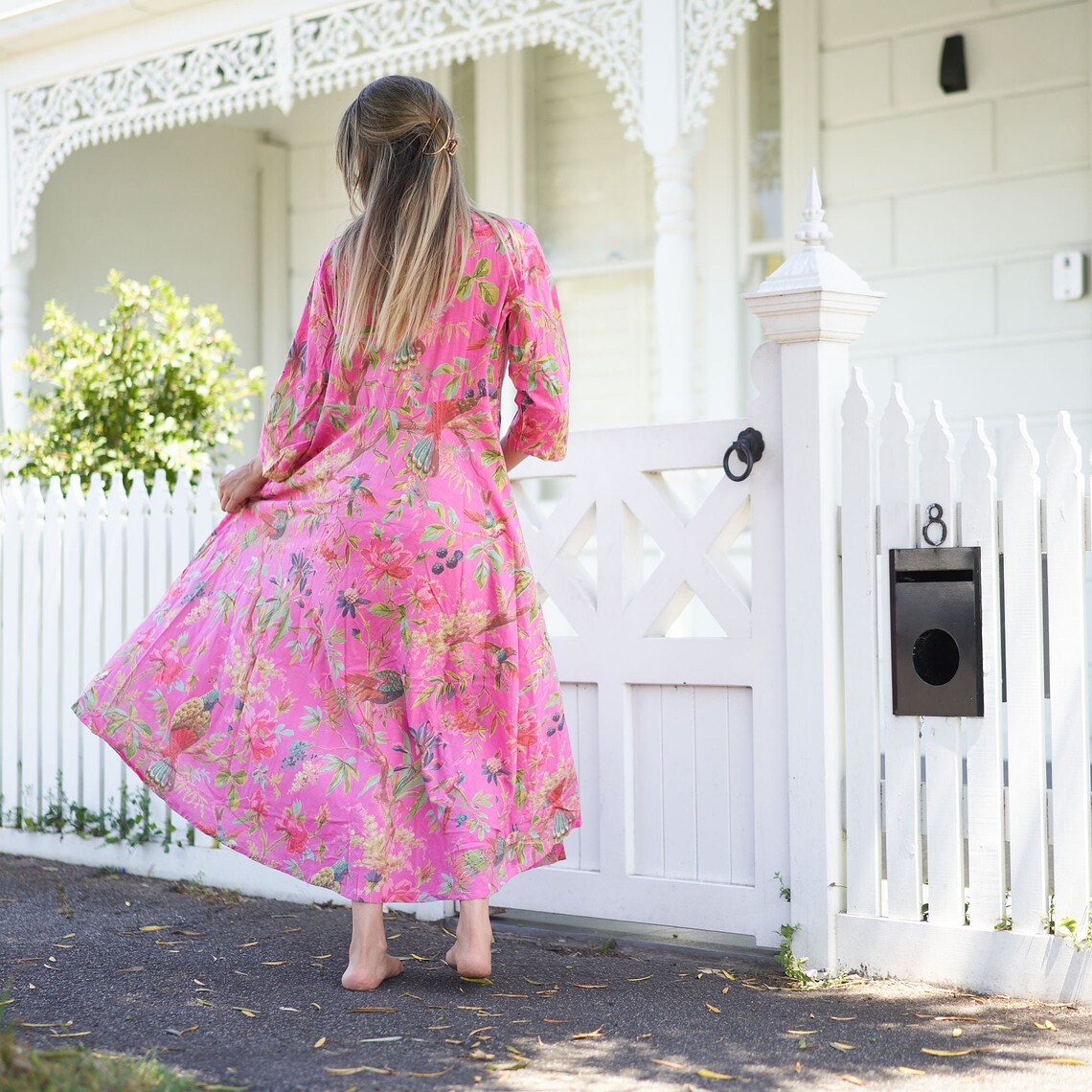 boho wrap dress australia Lulu Print Combi Wrap Maxi Dress