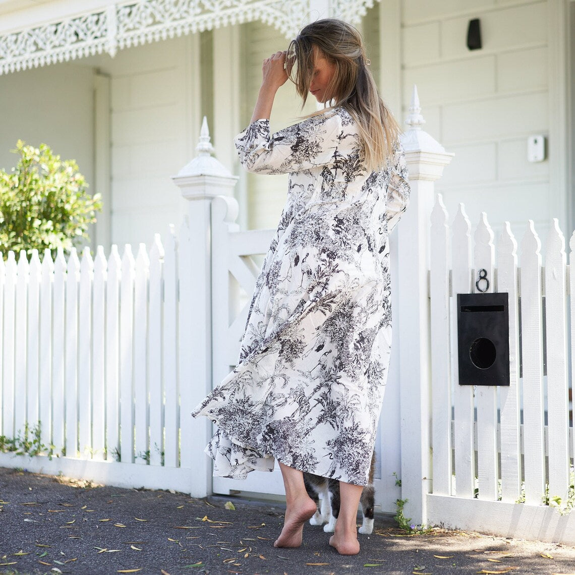 'Timeless Tropics' 100% Cotton Maxi Dress