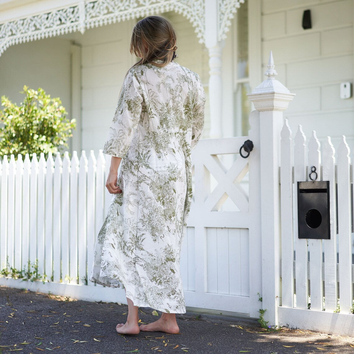 'Timeless Tranquility' 100% Cotton Maxi Dress