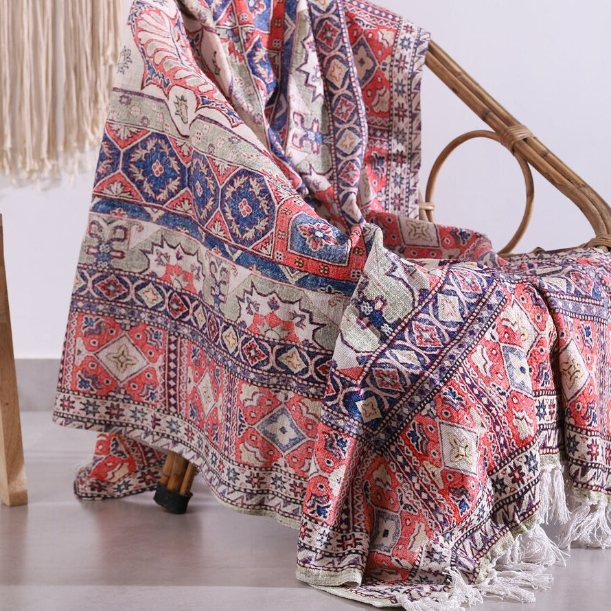 Boho Picnic Throw Blanket Quilt - Stylish and Cozy | Meaningful Gift Choice
