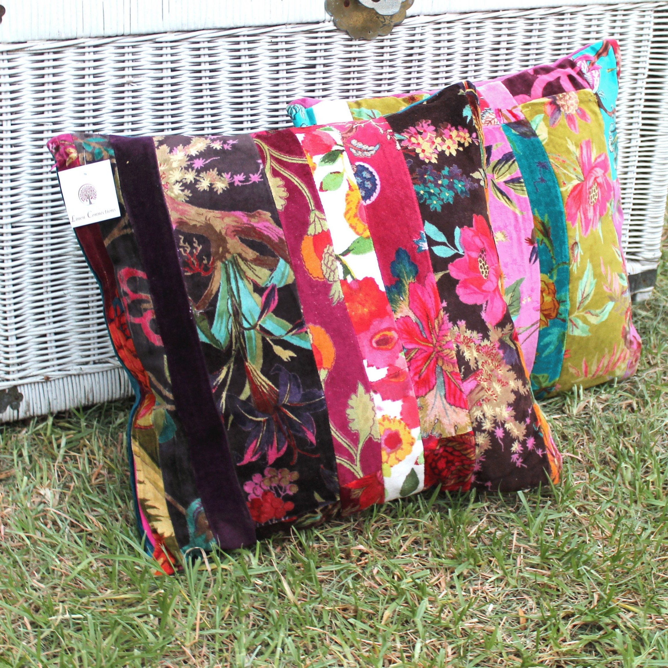Linen Connections Luxury Velvet Cushion Covers - Colour Block