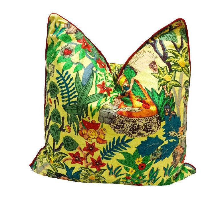 100% Cotton Cushion Cover - Lemon Frida