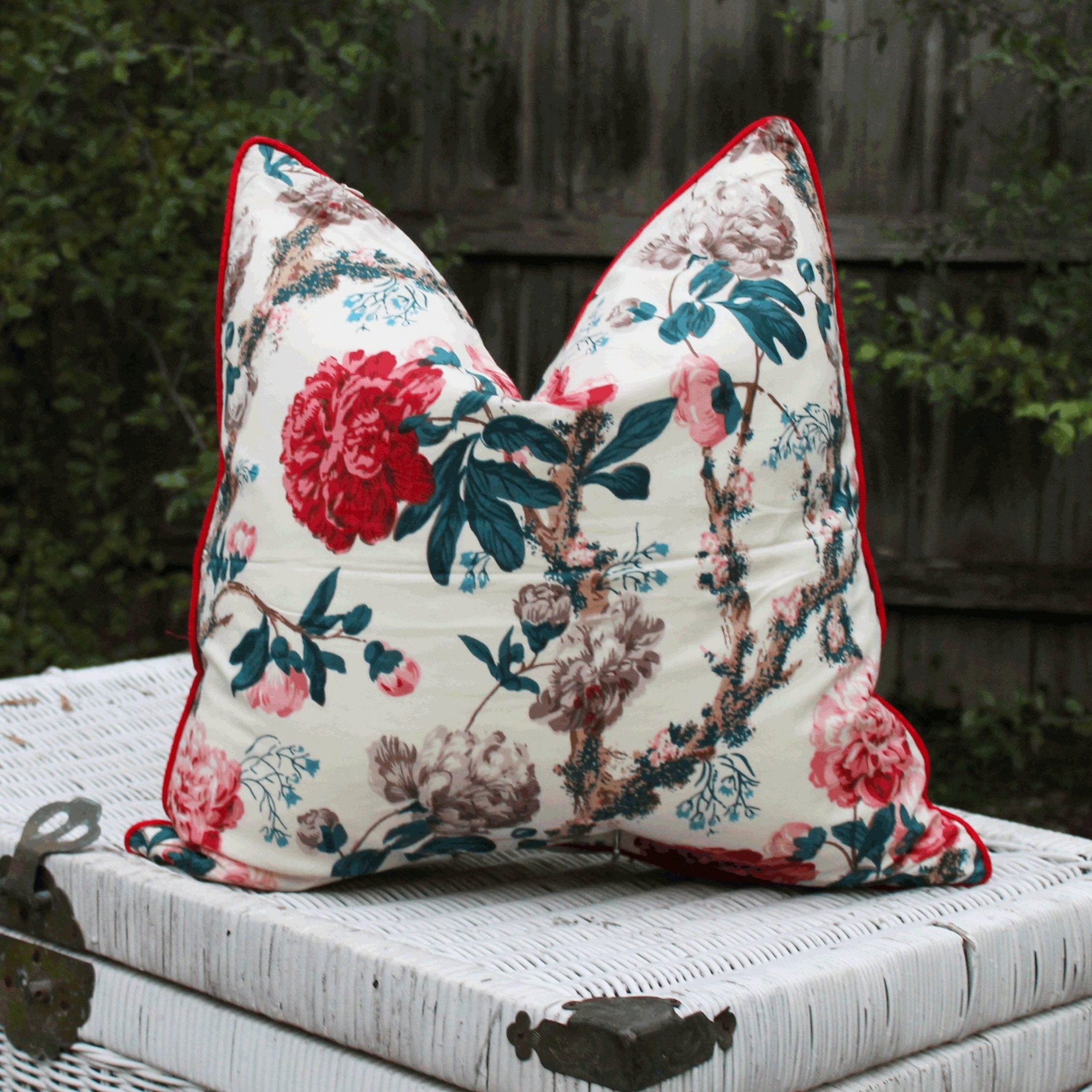 'Floral Hideaway' 100% Cotton Cushion Cover