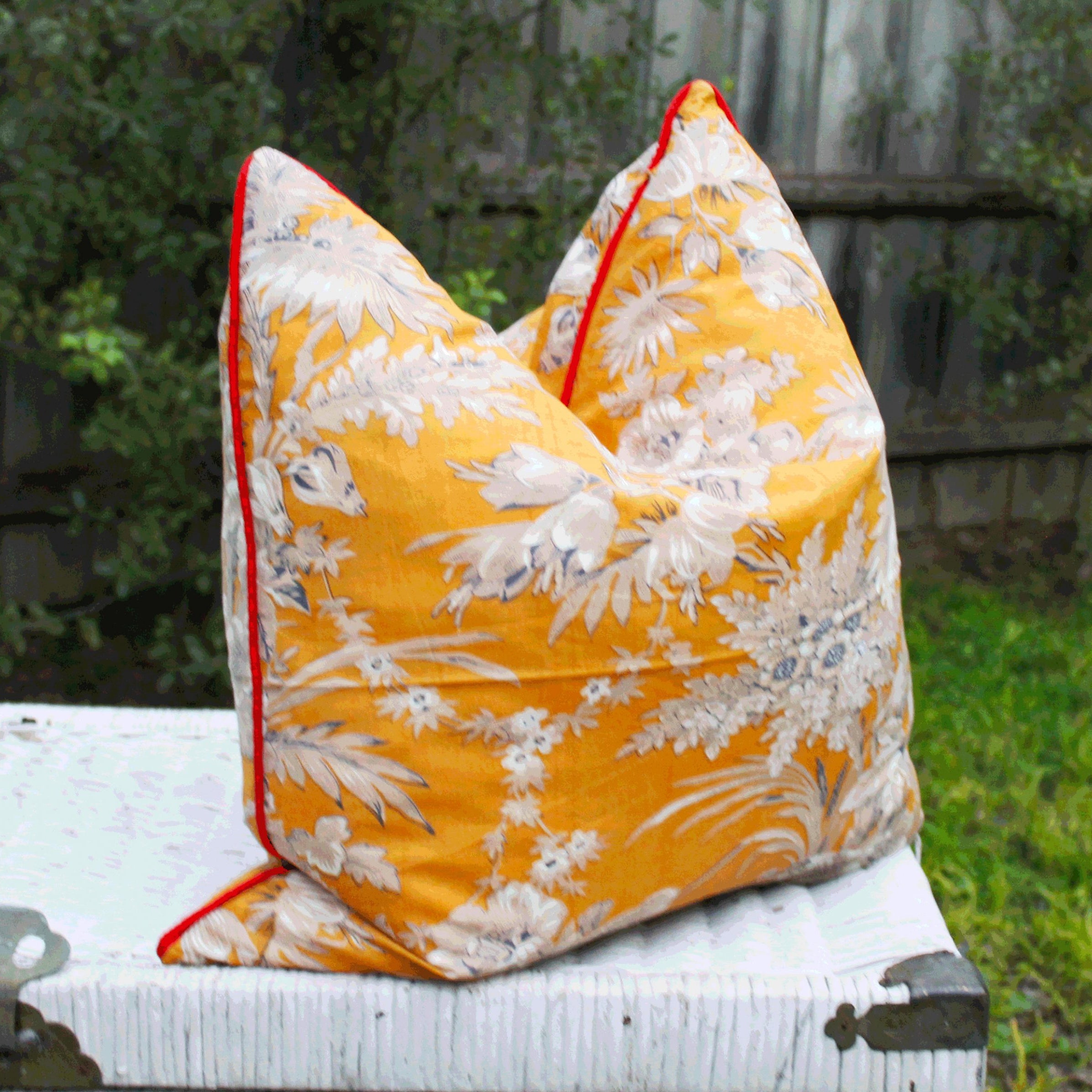 'Blossom Retreat' 100% Handmade Cotton Cushion Cover