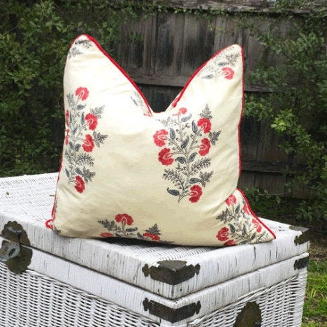 'Dainty Country Florals' 100% Cotton Cushion Cover