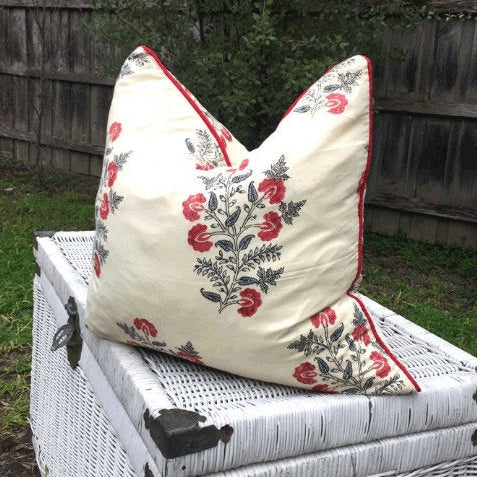 'Dainty Country Florals' 100% Cotton Cushion Cover