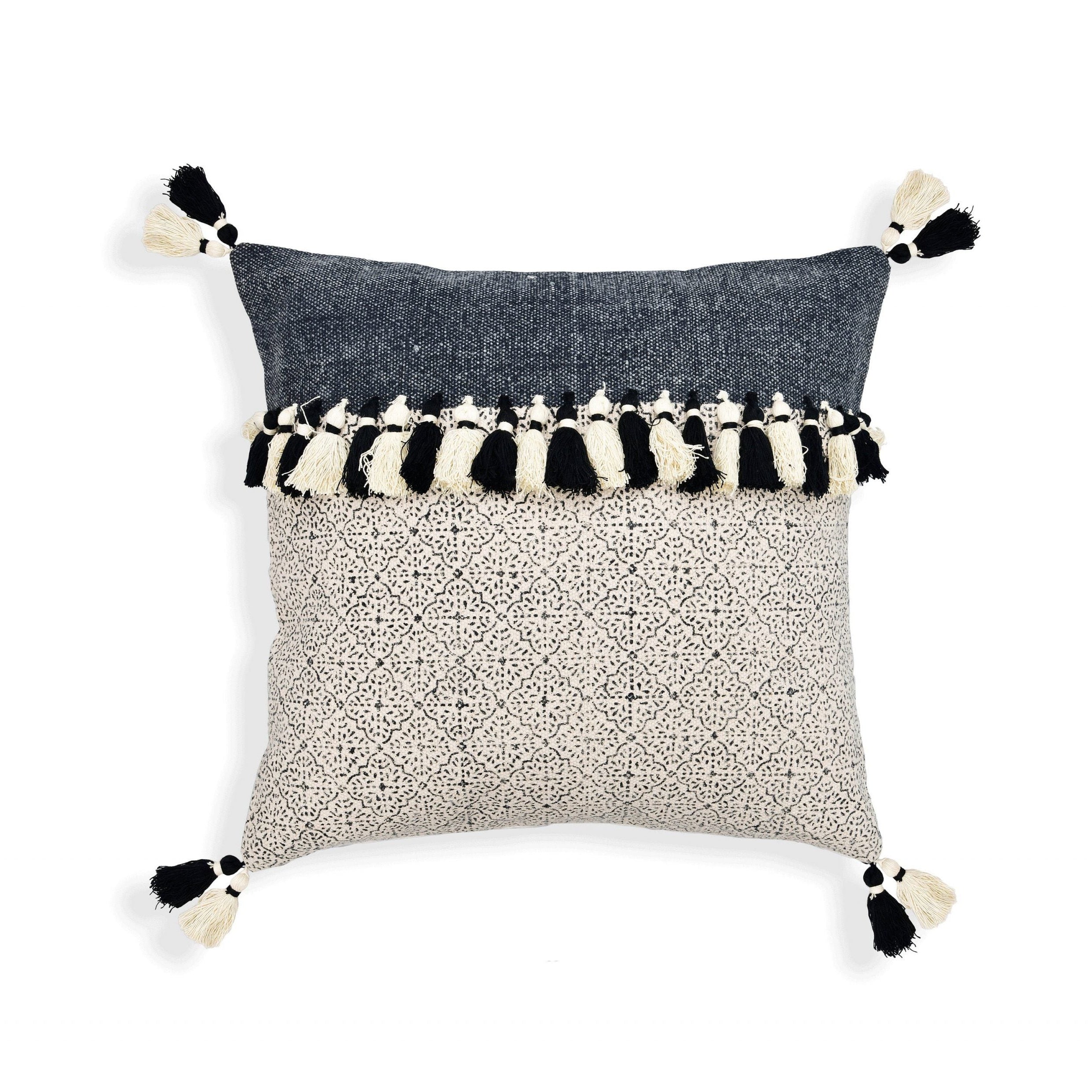 'Textures & Tassels' 100% Cotton Berber Style Cushion Cover