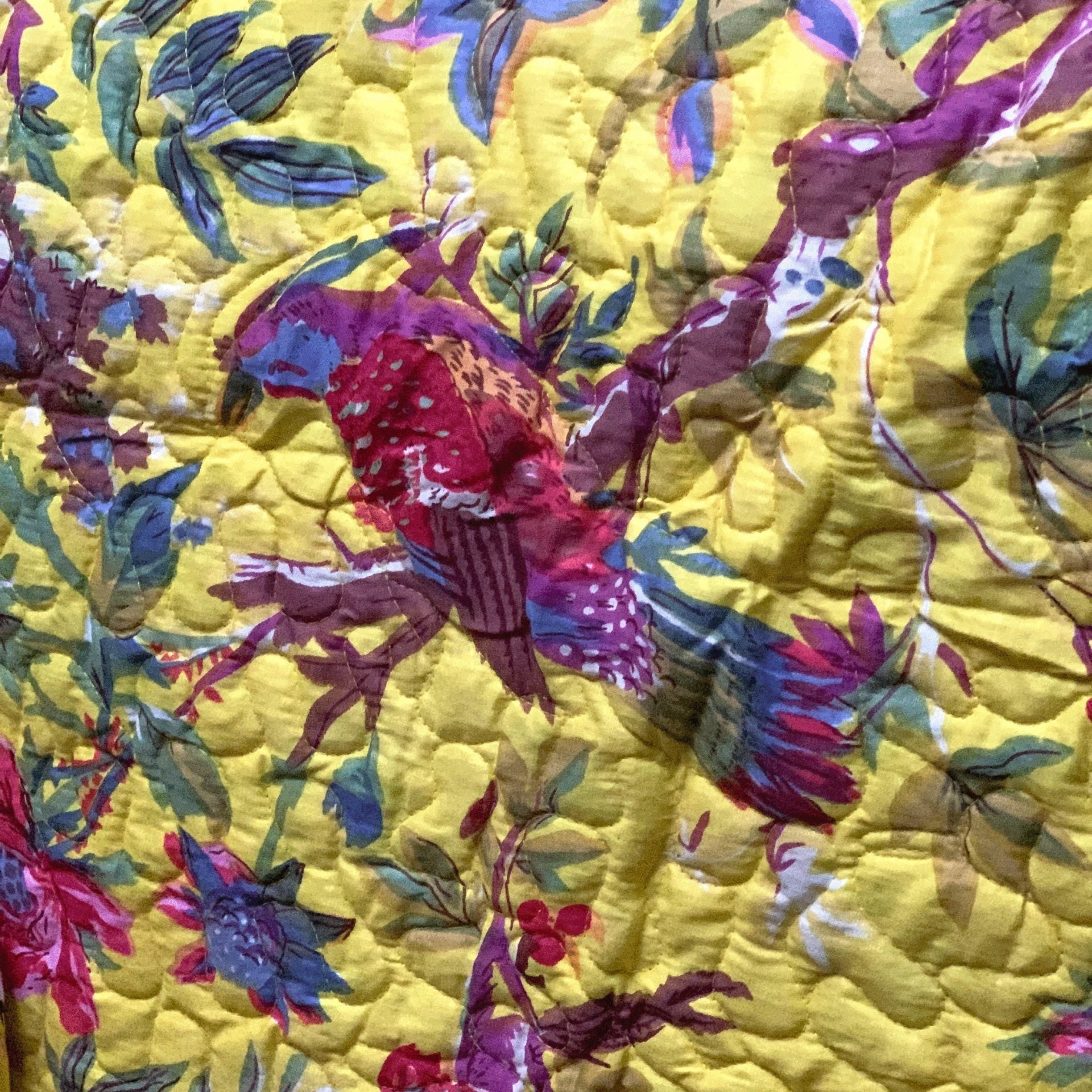 Linen Connections Floral Reversible Cotton Quilt - Sun