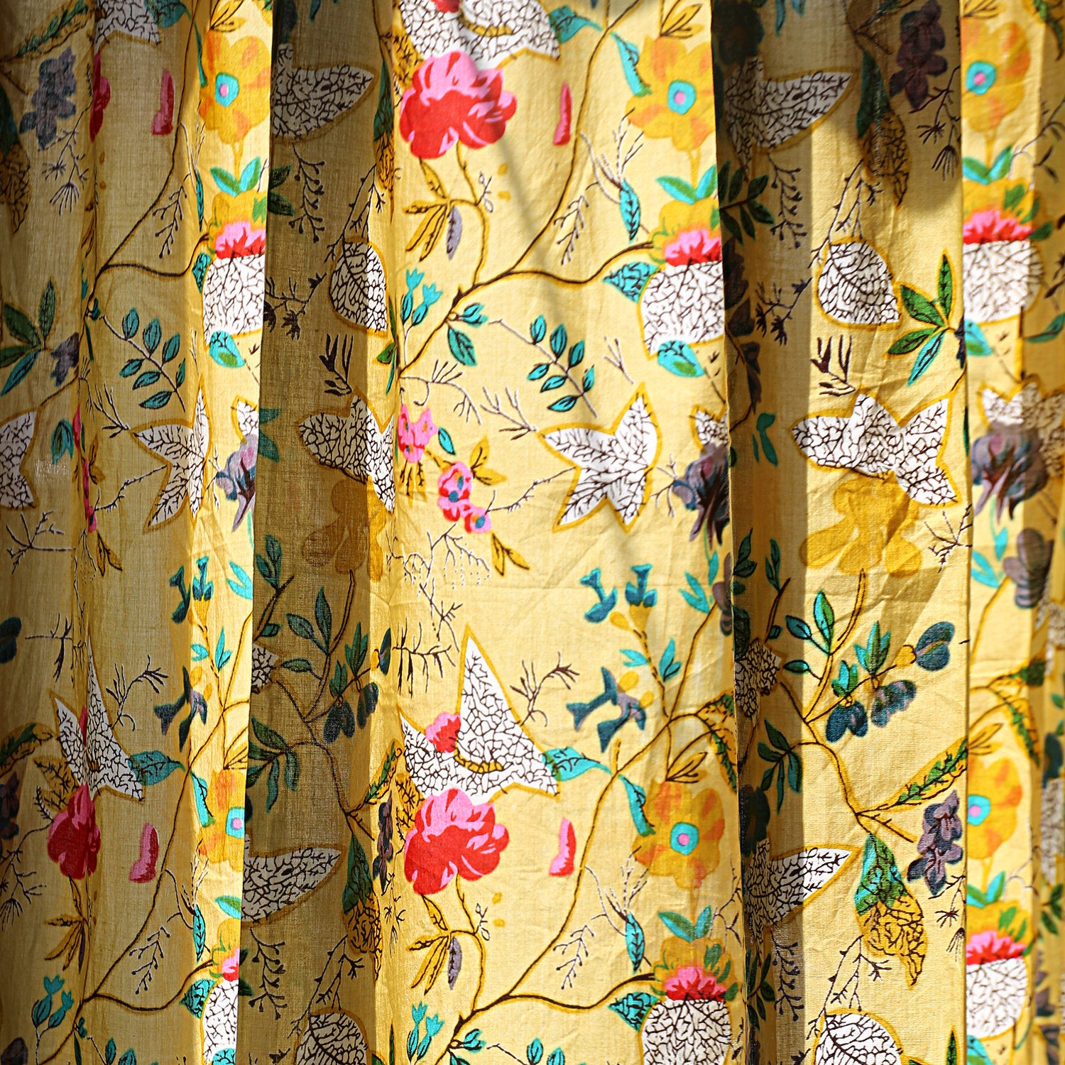 'Nature's Palette' 100% Cotton Boho Curtains