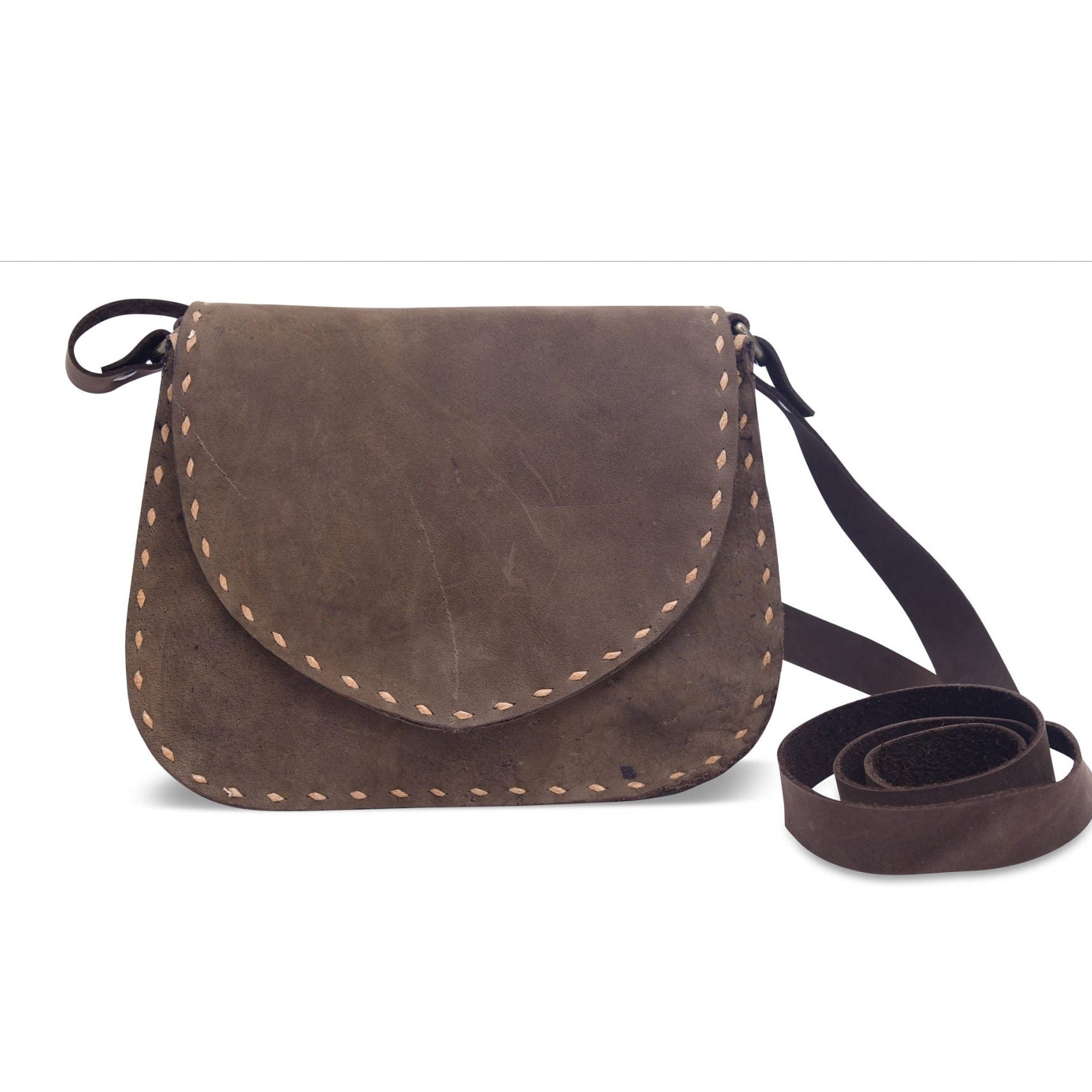 Leather Messenger Crossbody Shoulder Bag - Versatile Travel Satchel